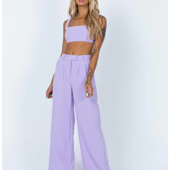 Princess Polly Pants - Princess Polly Lilac/Light Purple Huxley Pants